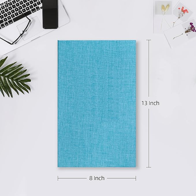 Mublalbum Small Photo Album 4x6 300 Photos Linen Cover Picture Book with Horizontal Pockets for Family Wedding Baby and Anniversary (Blue)