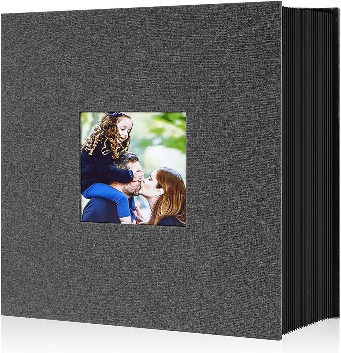 Ywlake Photo Album 4x6 1000 Pockets, Extra Large Capacity Linen Cover Picture Albums Holds 1000 Horizontal and Vertical Photos Black