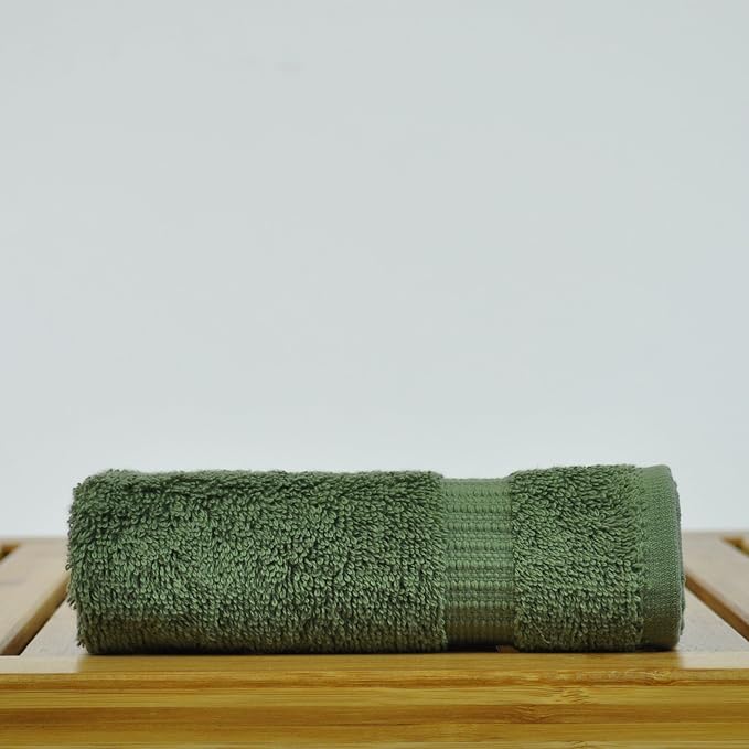 Luxury Hotel & Spa Collection Highly Absorbent, quick dry 100% Turkish Cotton 700 GSM, Eco friendly Towel, For Bathroom, Gymand Kitchen Dobby Border Soft Towel Set (Mix Color, Wash Cloths - Set of 12)