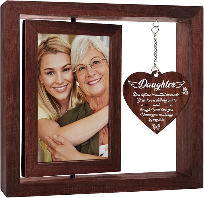 Vetbuosa Memorial Gifts for Loss of Daughter,Memorial Picture Frame,Sympathy Gifts for Loss of Daughter, A Gift to Express Bereavement, Condolences, Comfort, Remembrance and Healing,Fits 4x6 In Photo
