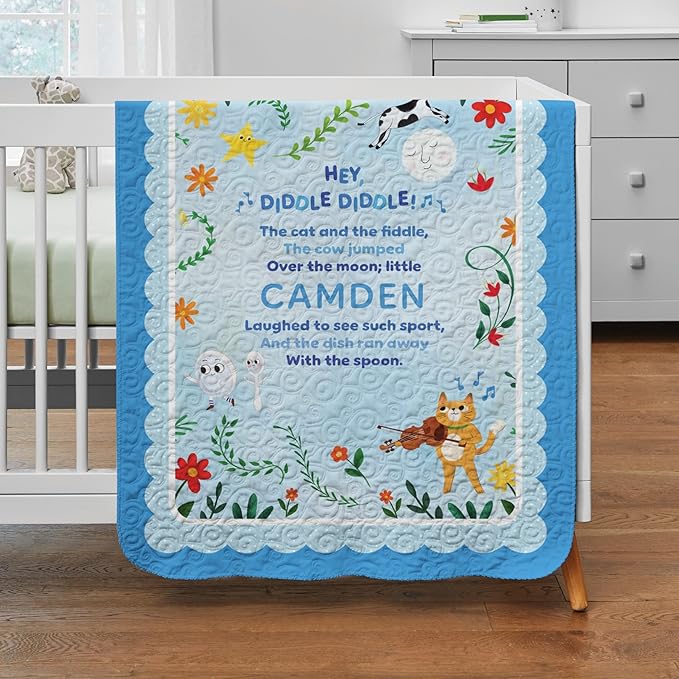 I See Me! Personalized Blanket - Christening Gift - Baptism Gift - Custom Baby, Newborn, Quilted Blanket