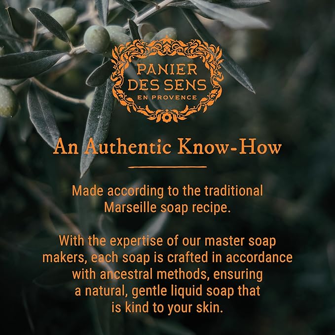 Panier des Sens - Moisturizing Hand Soap - Provence Fresh, Fruity Fragrance - French Savon de Marseille Soap with Coconut Oil - Refillable Kitchen & Bathroom Soap - 16.9 Fl.oz Hand Wash 97% Natural
