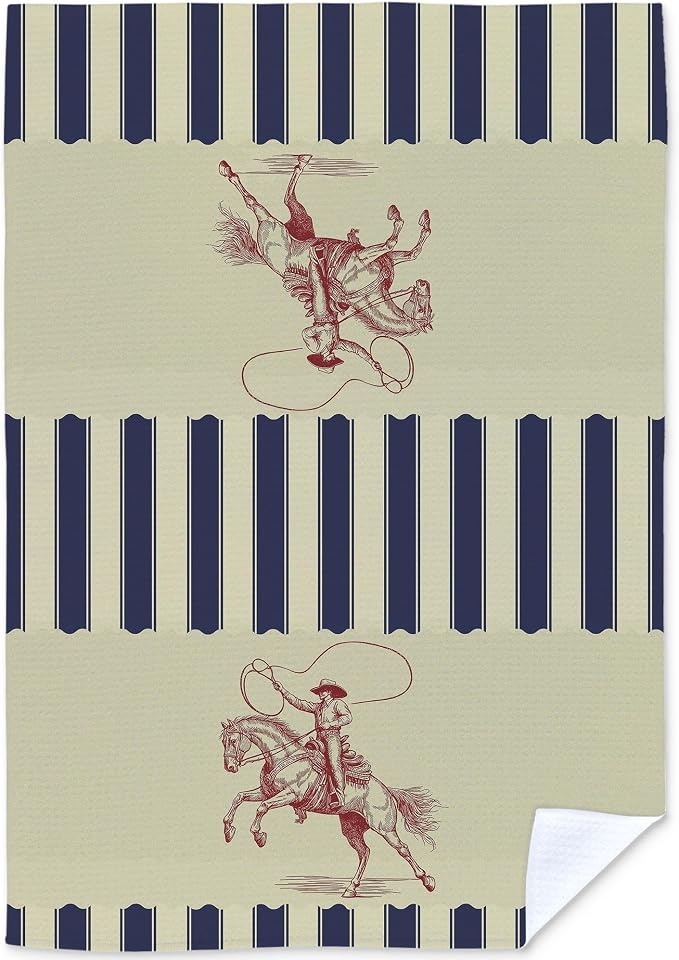 Vintage Western Cowboy Kitchen Towels, Cowboy Gifts for Men Dish Tea Towels for Kitchen Decor, Rustic Country Rodeo Cowboy Decorative Hand Towel for Bathroom, 16x24 Inch