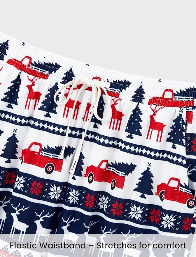 PATPAT Christmas Family Matching Pajama Sets Includes Christmas Socks - Perfect for Family Photos & Holiday Celebrations