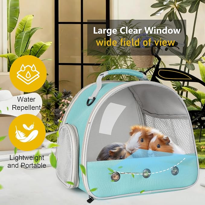 Bearded Dragon Carrier,Lizards Travel Bag, Small Animal Travel Carrier for Hedgehog Rat Parrot Bird, Portable Guinea Pig Travel Carrier for 2