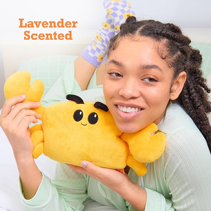 Menstruation Crustacean Crab by Relatable, Microwavable Heating Pad for Period Cramps, Easter Basket Stuffer Plushie, Easter Gift Ideas for Teens and Women, Includes 1 Lavender Scented Heating Pad