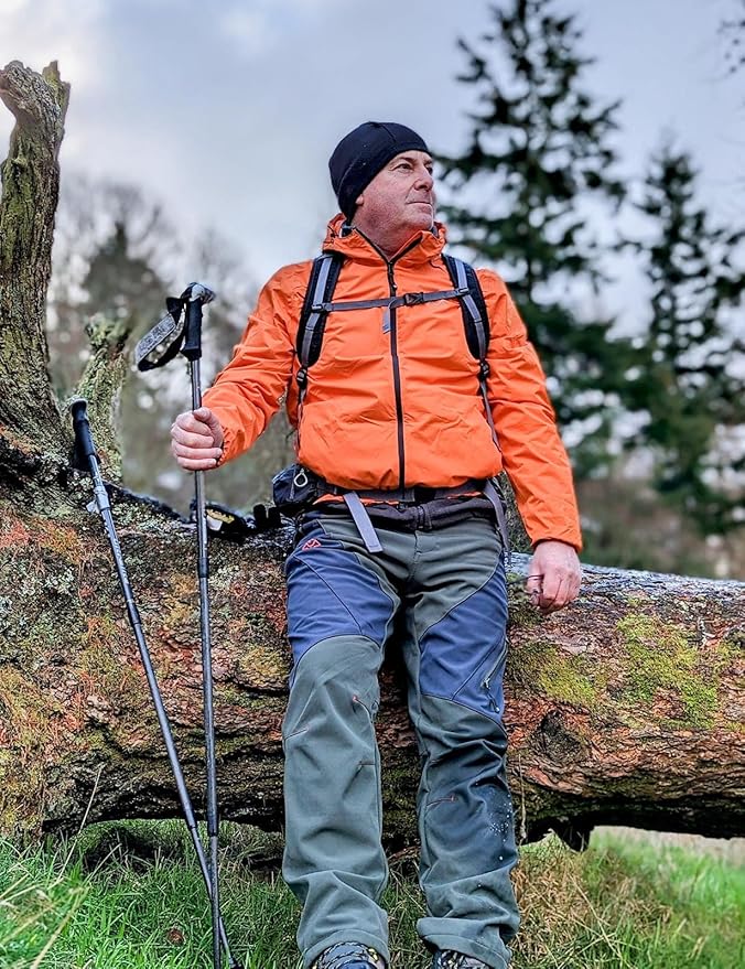 TBMPOY Men's Snow Pants Fleece Lined Hiking Winter Waterproof Softshell Ski Outdoor Insulated Climbing Pants Zipper Pockets