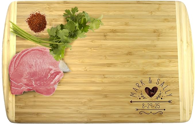 My Personal Memories Premium Personalized Bamboo Cutting Board - Custom Engraved Gift for Couples, Home, Wedding