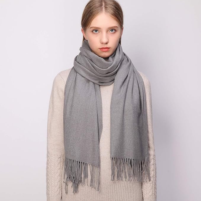 RIIQIICHY Women's Scarf Pashmina Shawls and Wraps for Evening Dress Bridesmaid Wedding Bridal Winter Warm Long Large Scarves
