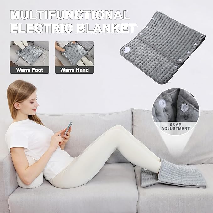 Extra Large Heating Pad, 40"x20" XXL Electric Heating Pad, Relieves Back Pain, 6 Quick Heat Settings（86°F-149°F）, Auto Shut-Off,Moist Heat Option, Machine Washable - Christmas Gifts, Dad, Mom