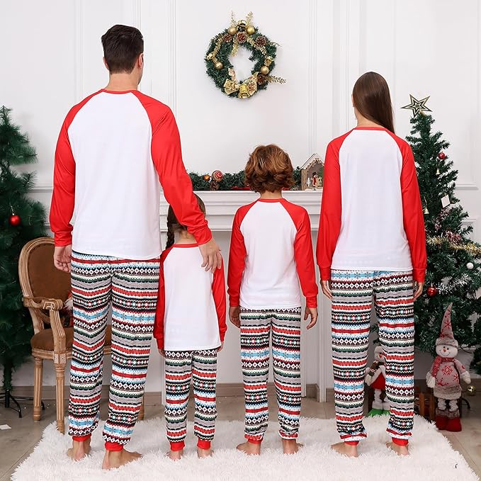PYAEAS Matching Family Pajamas Sets Christmas PJ's Jammies Holiday Sleepwear Loungewear for Adult Women Men Xmas Outfits