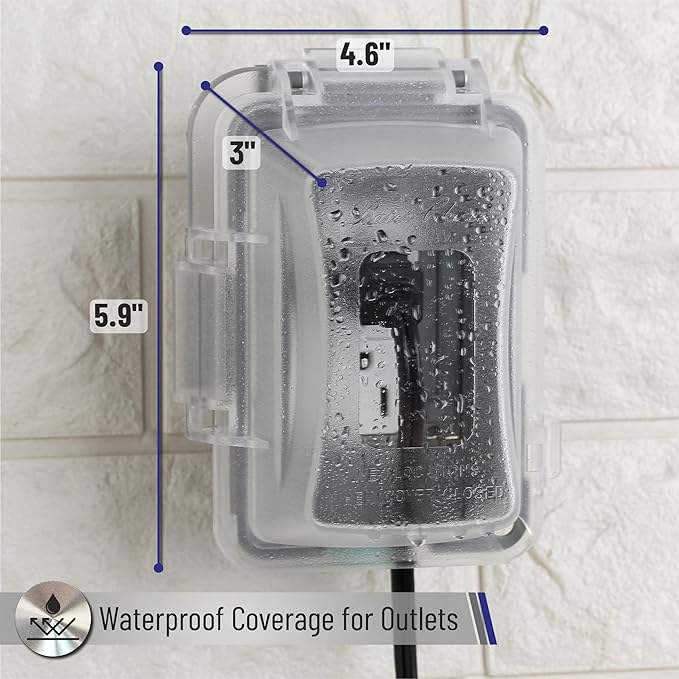 Bates Choice Weatherproof Electrical Outlet Cover, 2 Pack, 1-Gang, Outdoor Outlet Cover, Weatherproof, Outlet Cover Box