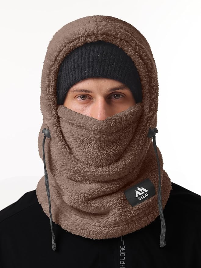 Balaclava Fleece Ski Mask for Men Women Winter Face Masks Windproof Hooded Scarf Cold Weather Hat Neck Warmer