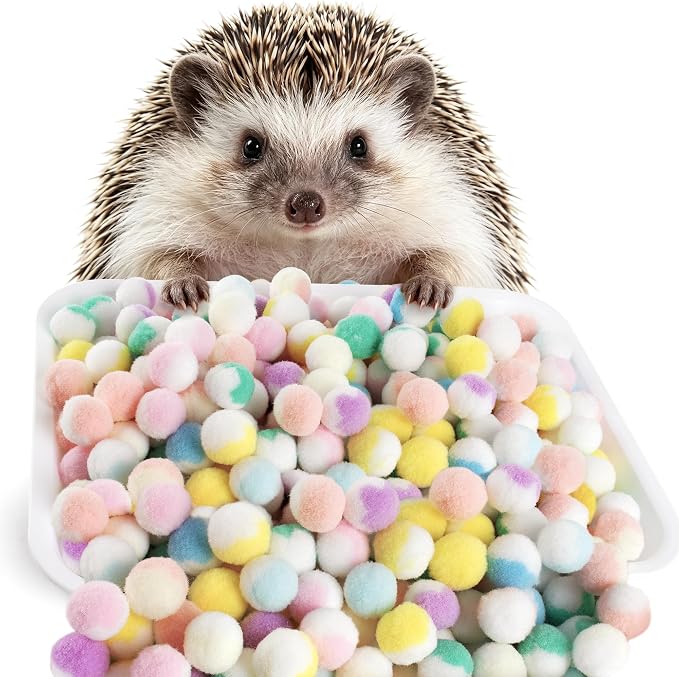 Mygeromon Hedgehog Toys 300 Pcs Ball Cage Enrichment Dig Box Accessories