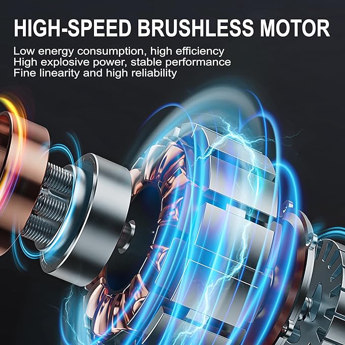 Cordless Electric Air Duster, 110000 RPM Turbo Jet Fan with LED, 8-Gear Stepless Speed Adjustment, Powerful Blower with Brushless Motor for Computer, BBQ, Cars, Home & Outdoor Cleaning
