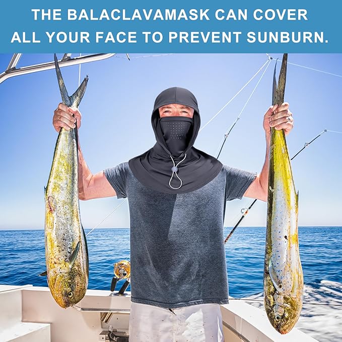 3 Pack Balaclava Sun UV Protection Hood Breathable Full Head Mask Face Cover for Men Women Motorcycle Cycling Fishing