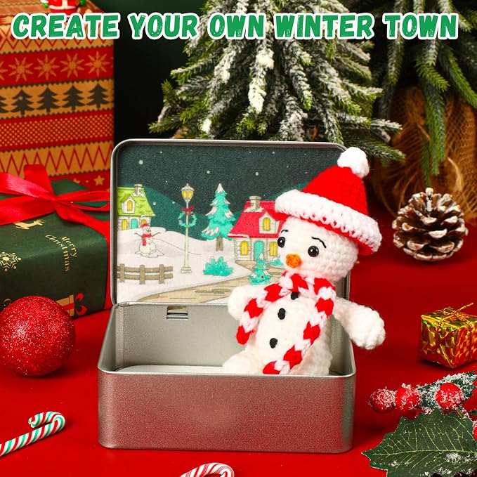 Little Snowman Buddy, Secret Santa Gifts for Xmas Party Decor | Mini snowman desk buddy, a cute Christmas gift, stocking stuffer and festive collectible for everyone