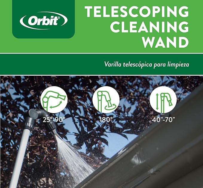 3-Pack Orbit 58543 Telescoping Gutter Cleaning Wand, Silver