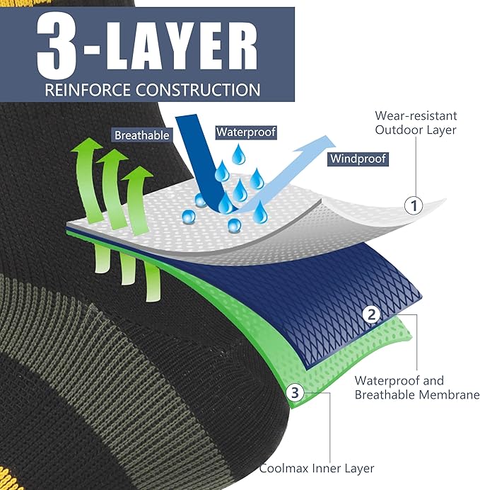 Waterproof Socks Neoprene Unisex Breathable Outdoor Sports Hiking Fishing Wading Crew/Ankle Socks
