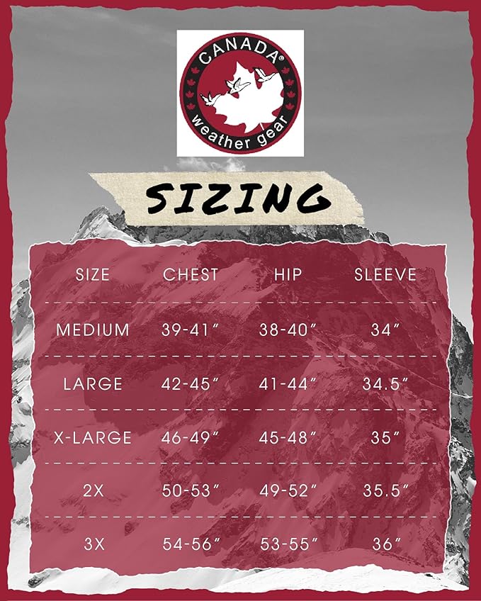 CANADA WEATHER GEAR Mens Winter Puffer Jacket - Heavyweight Insulated Ski Jacket Hooded Mens Coats Weather Resistant Coat