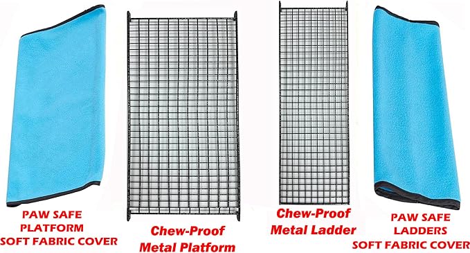 XX-Large 37"x24"x39"H Two Tiers Chew-Proof Large Double Large Front Doors Tight 1/2-inch Wire Spacing for Feisty Ferret Hammock Chinchilla Cat Sugar Glider Home On Wheels