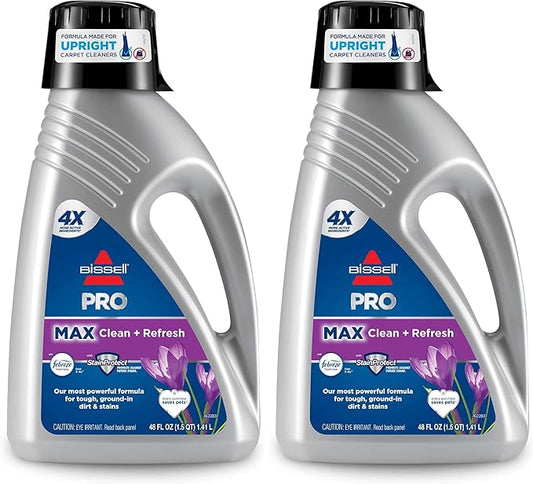 Bissell PRO MAX Clean + Refresh with Febreze Full Size Carpet Cleaner Machine Formula,48 oz.,2515A,(Pack of 2)
