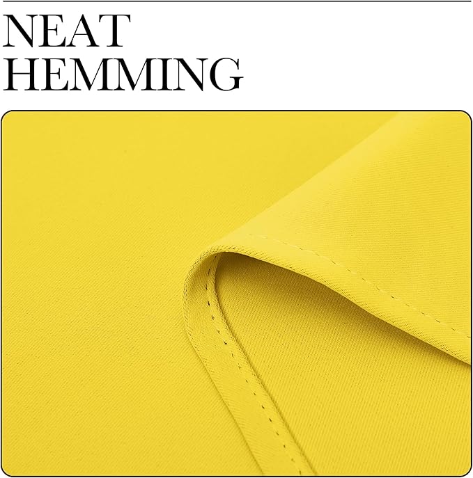 NICETOWN Patio Glass Door Curtains for Bedroom/Living Room, Privacy Panel Drapes for Dining and Guest Room (Bright Yellow, 42 inches Wide x 95 inches Long, 1 Pair)