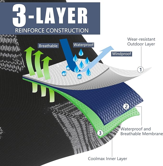 Waterproof Socks Neoprene Unisex Breathable Outdoor Sports Hiking Fishing Wading Crew/Ankle Socks