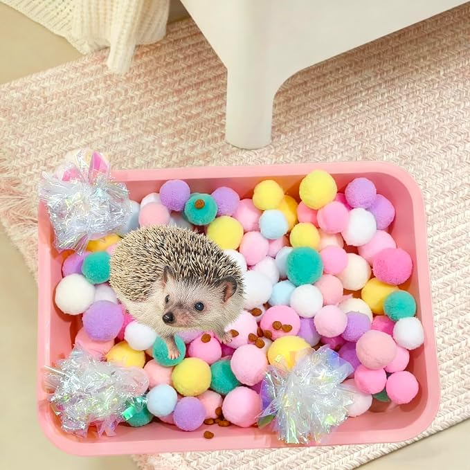 Hedgehog Dig Box Tray Enrichment Hedgehogs Cage Accessories | Funny Balls, For Small Animal Hedgehogs Hamsters Ferrets Guinea Pigs