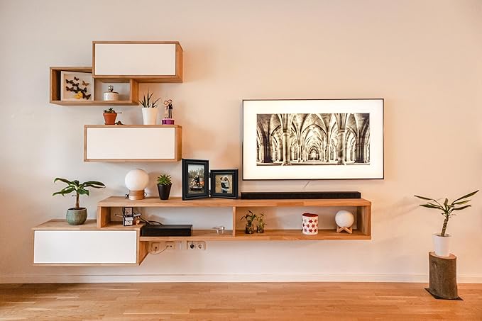 Horizontal & Verticall 4X6 Picture Frames Double Hinged Wood Folding Photo Frames with Real Glass Front Fit for Desktop or Tabletop, Teal Blue XLAN-H64-V46