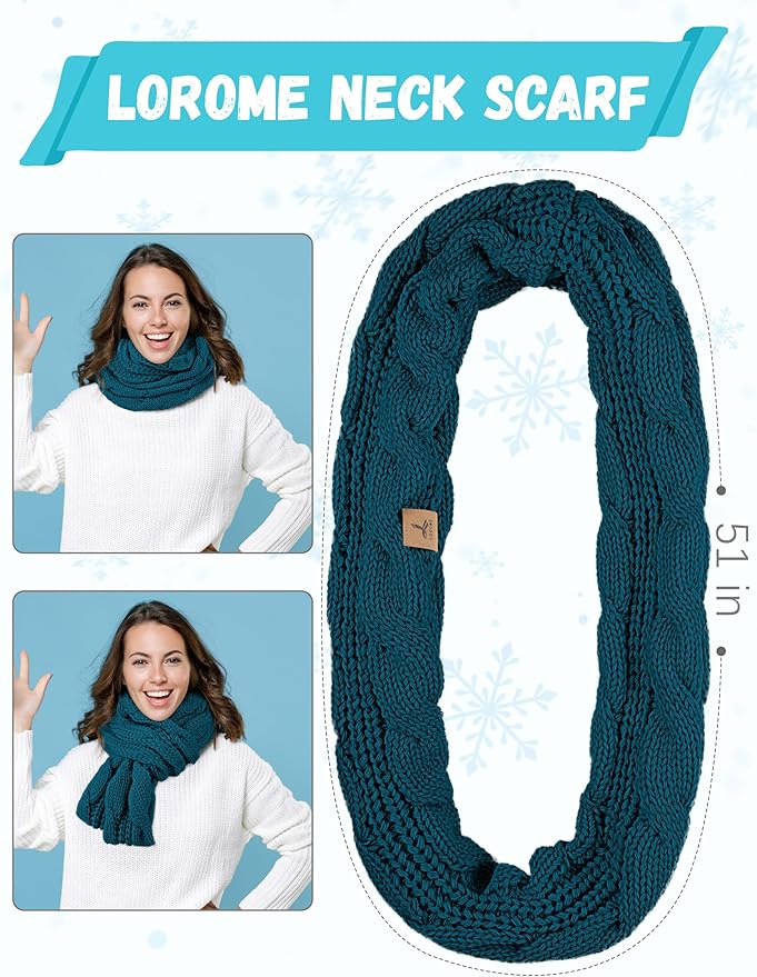 Winter Beanie Hat Scarf Gloves, Warm Fleece Knit Hats Touch Screen Gloves Neck Scarf Set Winter Gifts for Unisex Adult