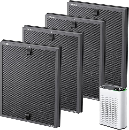 4 Pack HAP602 Replacement Filter Compatible with ECOSELF HAP602 / HAP602WF Air Purifier, Air Purifiers Replacement Filter for Home Large Room, # RF-HAP602-2P