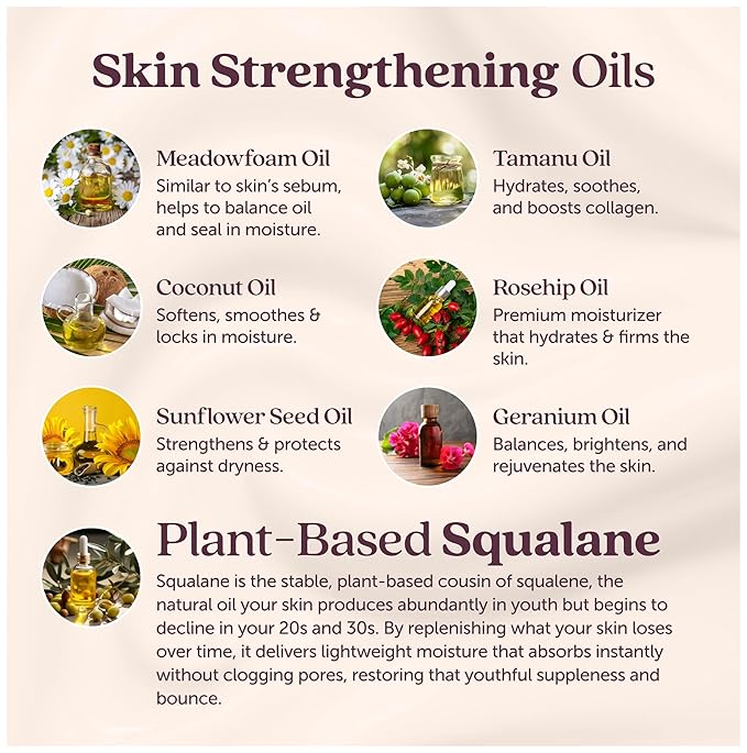 Cosmette Timeless Hydration - Anti Aging Hyaluronic Acid Face Moisturizer with Squalane, Ceramides, Vitamins C & E, Rosehip & Tamanu Oil - Vegan, Natural Skin Care for Clean Beauty, 2 Fl Oz