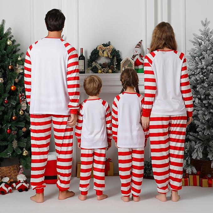 Matching Family Christmas Pajamas Sets, Holiday PJs with Top and Pants, Cute 2 Piece Sleepwear for Couples/Women/Men