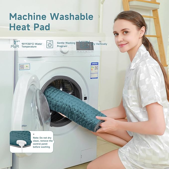 Heating Pad for Mom Christma s Birthday Gifts, 17"x33" Large Heating Pads for Back Pain Period Cramps Relief & Relax, Moist/Dry Heat Pad 6 Heat Levels, 4 Timer Auto Shut Off
