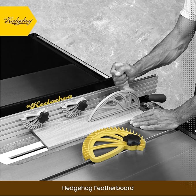 Hedgehog Spiral-Shaped Safety Featherboard - Easy One-Knob Setup | Premium DuPont Nylon Prevents Kickback for Perfect Cuts