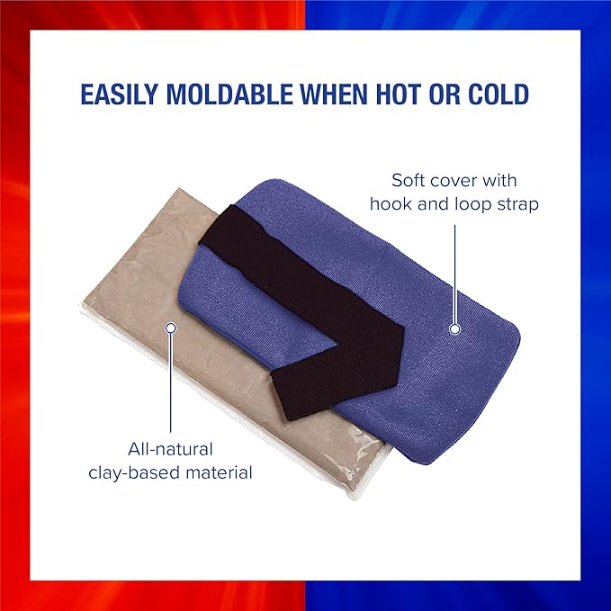 ThermiPaq Reusable Hot Cold Pack Ice Pack for Injuries - Shoulder, Elbow, Ankles, Back and Knee, Medium, 12 inches x 6 inches, Reusable Heat Pack, Blue