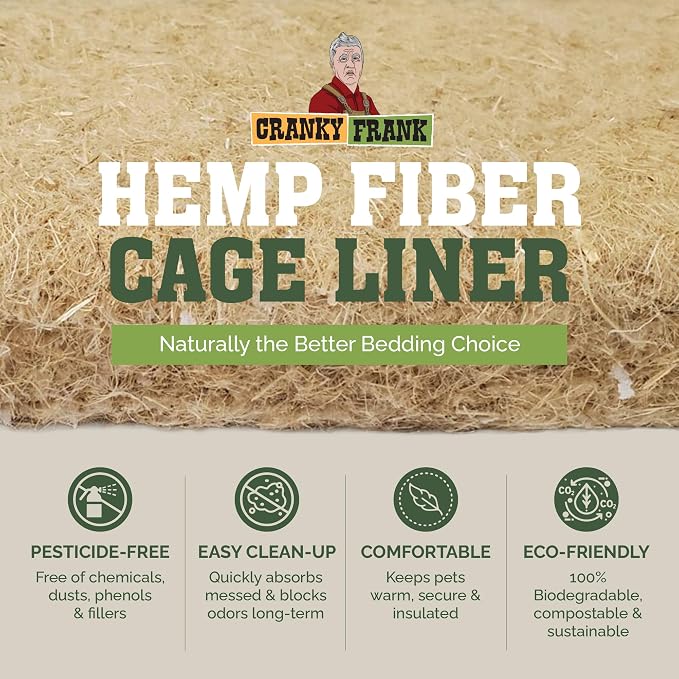 Fiber Cage Liner - 7 Pack - Super Absorbent, Odor Blocking, All Natural, Dust-Free, Hypoallergenic, Biodegradable Liner for Rabbits, Guinea Pigs, Hamsters, & Other Small Animals