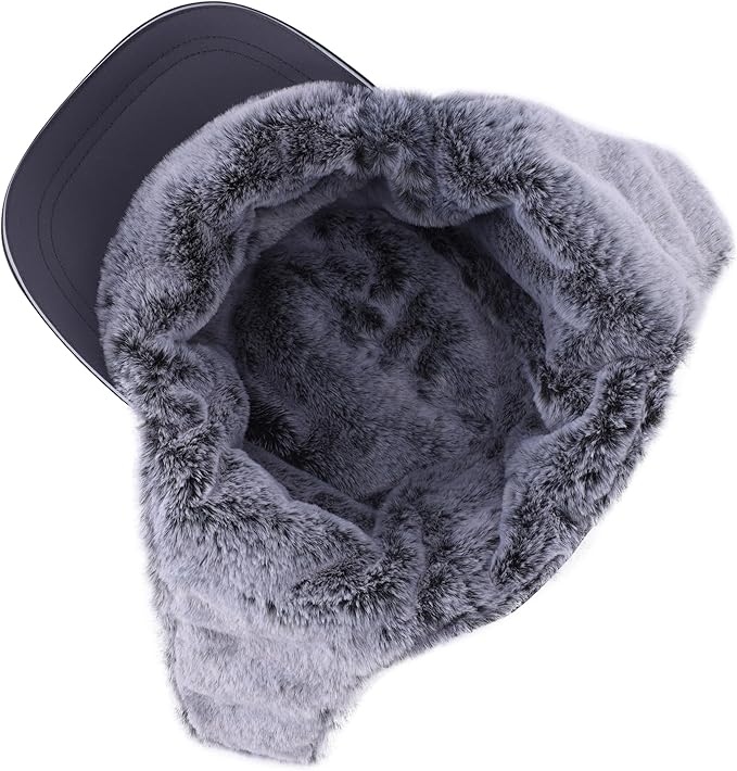 Connectyle Trapper Hat for Men Women Faux Fur Winter Hat with Ear Flaps Water-Resistant Hunting Hats Ushanka Skiing Cap