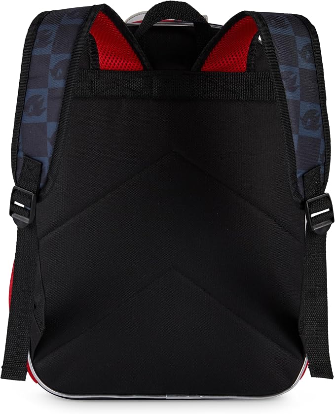 AI ACCESSORY INNOVATIONS Sonic The Hedgehog Backpack for Boys & Girls, Shadow 16 Inch Schoolbag with Die-cut Metallic Gold Ring Pocket, Black