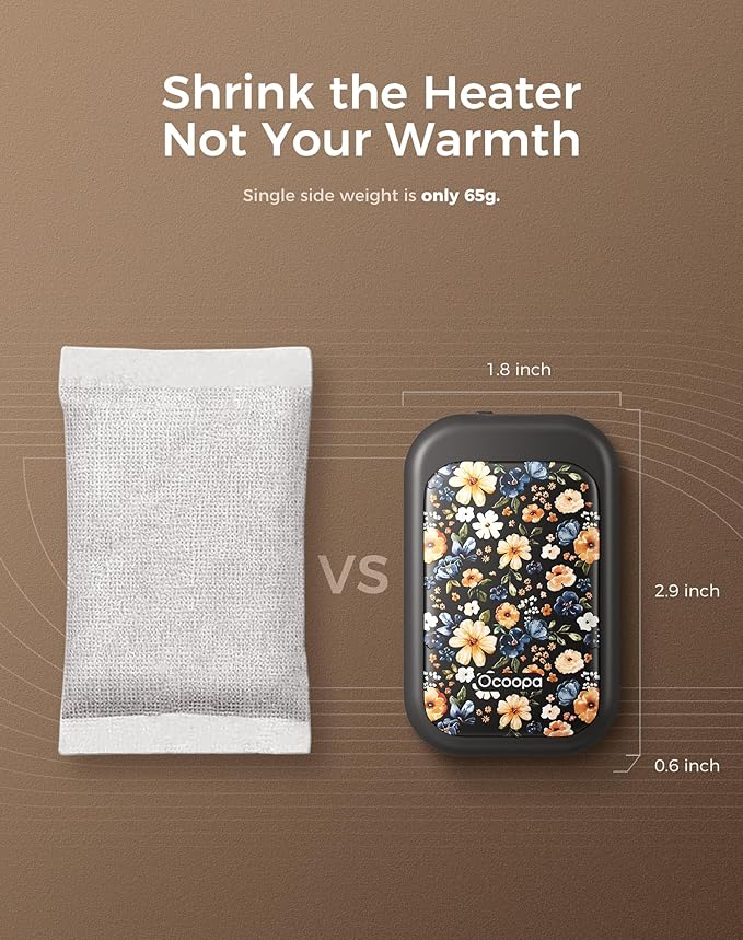 OCOOPA Magnetic Rechargeable Hand Warmers 2 Pack, Card-Style Electric AI Hand Warmers, 8hrs x2, UL Certified, Pocket Portable Hands Heater for Men Women, Hunting Essentials, UT4 Young