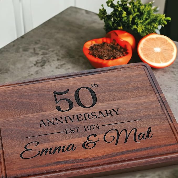 Wedding Gifts for Couple 2025, Personalized Cutting Board for Couple, 50th Anniversary, Housewarming, New Home, Christmas, Registry Gift For Wife, Husband, Him, Her