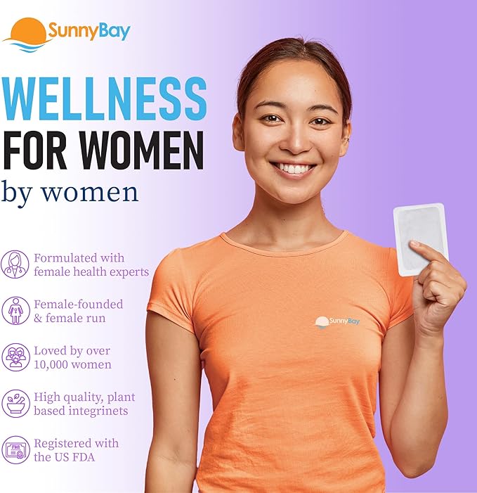 SunnyBay Heat Patches for Menstrual Cramp, Air-Activated Adhesive Heat Pads for Period, 130 F Warmth up to 8 Hours, Stick to Clothing Not Skin, 2.75 x3.5 inches, 10-Count