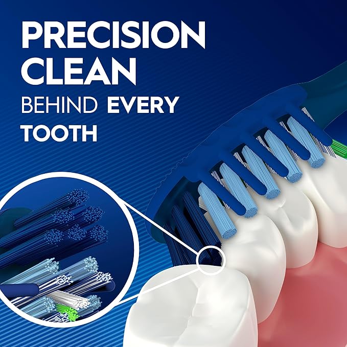 Oral-B Pro Health CrossAction Plaque Removal toothbrushes, 6 Count Toothbrush Soft, Deep Reach in Tight Spaces, Tongue Scraper Tooth Brush, Plaque Fighter, Gentle on Teeth, Gum stimulators