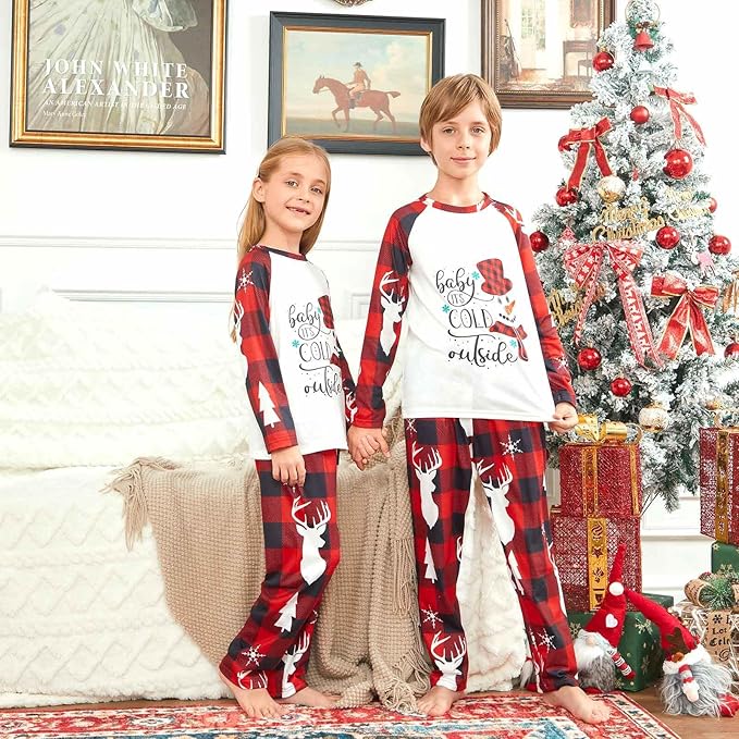 Christmas Pajamas for Family Matching Family Christmas Pajamas Set PJS Holiday Xmas Family Jammies Sleepwear