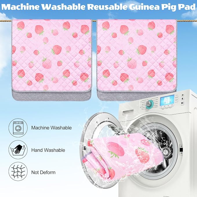 Unicorn Catcher 2 Pack Washable Guinea Pig Cage Liner, Waterproof Bedding | Reusable Absorbent Bedding For Rabbits, Hamsters, And Hedgehogs With A Leak-Proof Design To Keep Cages Dry And Clean