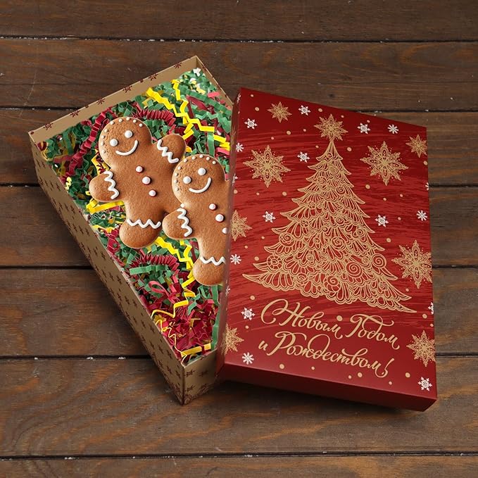 Gold Red Green Crinkle Cut Paper Shred Filler, 2 LB Basket Filler Shredded Paper, Confetti Stuffing for Basket Filling, Mother's Day, Birthdays, Weddings, DIY Gift Wrapping, Stuffer Party Supplies