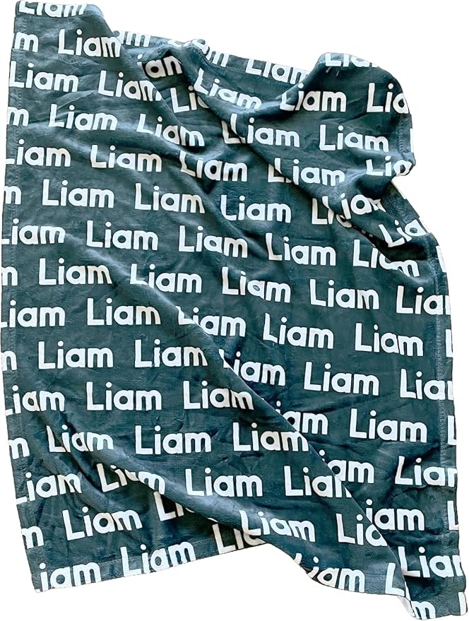 Custom Name Blanket, Personalized Lightweight Plush Blanket (Twin 60x80 inches) – Soft Fleece Throw, Customizable for Kids, Adults, Baby– Gift for Birthday, Baby Shower, Weddings, Home Décor