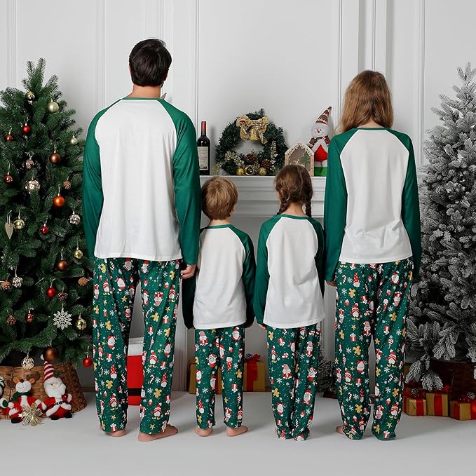 PYAEAS Matching Family Pajamas Sets Christmas PJ's Jammies Holiday Sleepwear Loungewear for Adult Women Men Xmas Outfits