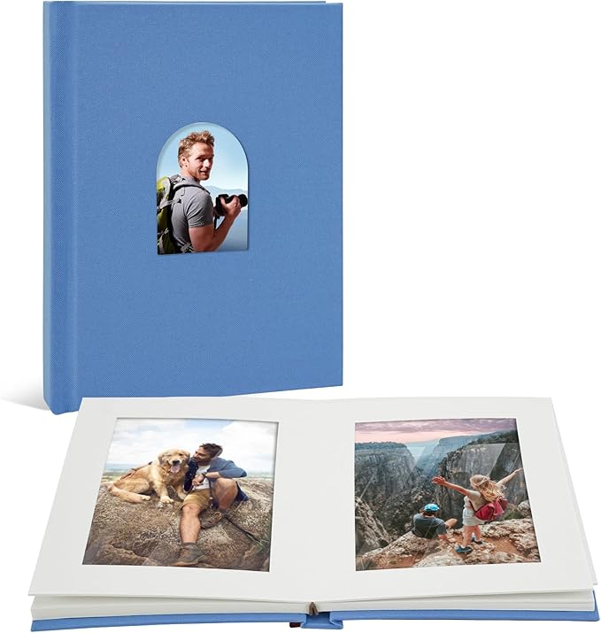 Vienrose Premium Small Photo Album 4x6 for 30 Pictures, Linen Cover Photo Book with Writing Space, Ideal for Wedding Albums, Baby Books, and Travel Journals
